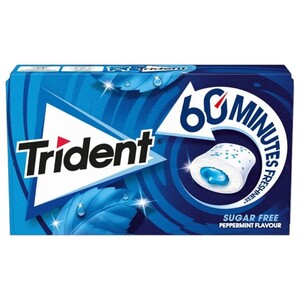 Trident Gum Peppermint 60 Minutes Sugar Free 22G
