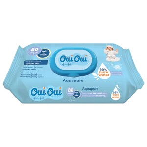 Oui Oui Wet Wipes Aquapure 80 Sheets