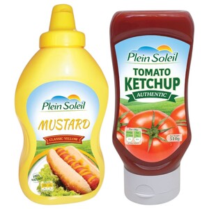 Plein Soleil Ellow Mustard 397G + Tomato Ketchup 510G