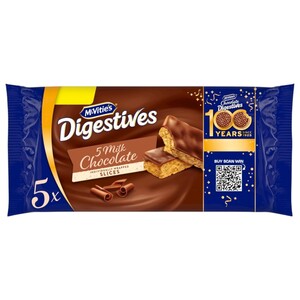 Mcvities Digestives Cake Bars Milk Chocolate Slices 22.8G X5
