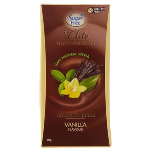 Sugar Free D'lite Dark Chocolate Tablet Vanilla 80G