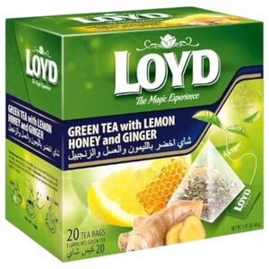 Loyd Green Tea With Lemon Honey And Ginger 20 Tea Bags