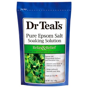 Dr Teal's Pure Epsom Salt Soaking Solution Eucalyptus & Spearmint 450G