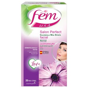 Fem Facial Wax Strip Sensitive Skin 20 Pieces