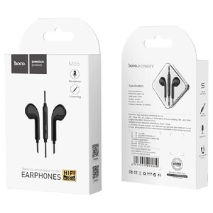 Hoco Earphones Stereo Sound & Wire Control Black M55