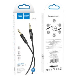 Hoco Aux Audio Cable 2M Black Upa19