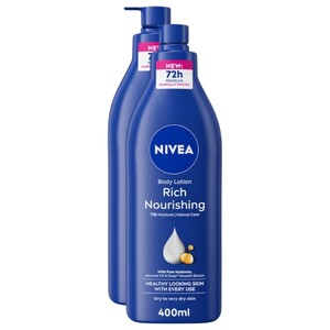 Nivea Nourishing Body Lotion Dry Skin 400Ml X2