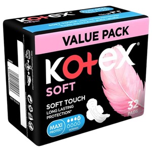 Kotex Soft Maxi Protect Normal + Wings 32 Pieces
