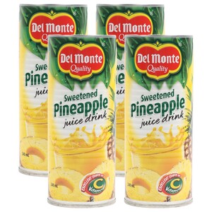 Del Monte Juice Sweetened Pineapple 240Ml X4