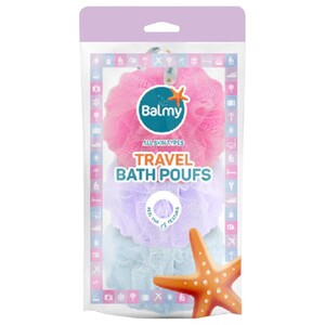 Balmy Travel Bath Poufs 3 Pieces 40G