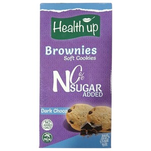 Health Up Brownies Soft Cookies Dark Choco No Sugar 160G