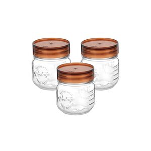 Milton Vintage Glass Jar 300 Ml 3 Pcs Jar Set