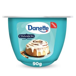 Danette Cinnabon Pudding Dessert, Creamy Custard Made With 80% Milk, 90 Gr