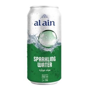 Al Ain Zero Calories Sugar Lime Sparkling Water Can, 250 Ml