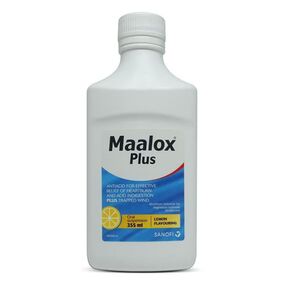 Maalox Plus Antacid Suspension & Heatburn Lemon 355 Ml