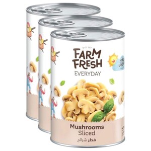 Farm Fresh Mushrooms Sliced 425G X3