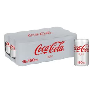 Coca Cola Light Carbonated Soft Drink Can, 150 Ml Pack Of 15