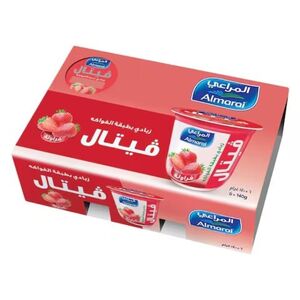 Almarai Vetal Strawberry Flavoured Layered Fruit Yoghurt, 140 Gr Pack Of 6