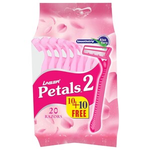 Laser Petals 2 Disposable Razors 10+10 Free