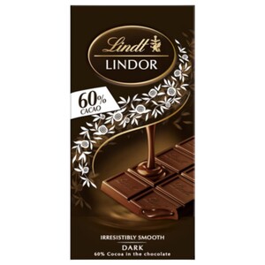 Lindt Lindor Dark Chocolate 60% Cacao 100G