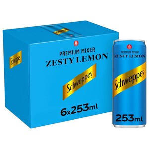 Schweppes Zesty Lemon 253Ml X6