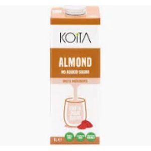 Koita Almond No Added Sugar Milk 100% Plant-Based Dairy & Lactose Free 1L
