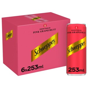 Schweppes Pink Grapefruit 253Ml X6