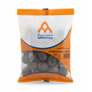 Ajman Coop Nutmeg In Shell Whole 100Gm