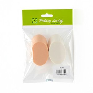 Pretty Lady Rice Shape Face Sponge 2 Pcs