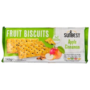 Hellema Sunbest Fruit Biscuit Apple Cinnamon 145G
