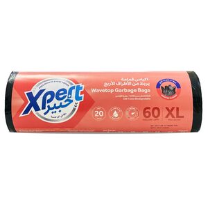 Xpert 60 Gallon Wavetop Garbage Bag 90 X 110 Cm 20 Bags