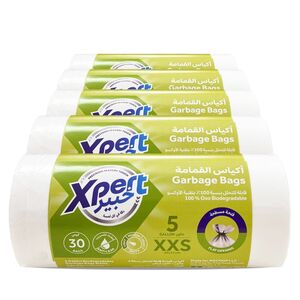 Xpert 5 Gallon Biodegradable Garbage Bag White 5 X 46 X 52 Cm 30 Bags