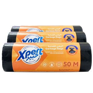 Xpert 50 Gallon Biodegradable Garbage Bag Black 3 X 75 X 103 Cm 20 Bags