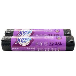 Xpert 75 Gallon Biodegradable Garbage Bag Black 2 X 120 X 140 Cm 10 Bags