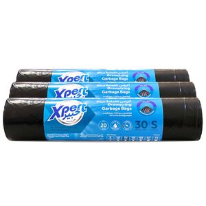Xpert 30 Gallon Biodegradable Drawstring Garbage Bag Black 3 X 60 X 90 Cm 20 Bags