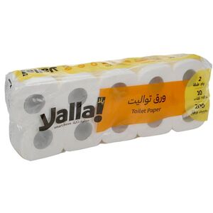 Yalla! Toilet Rolls 2 Ply 200 Sheets 10 Rolls