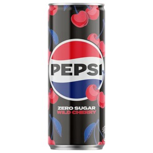 Pepsi Carbonated Drink Wild Cherry Zero Sugar 330Ml
