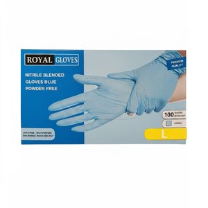 Royal Gloves Disposable Gloves Nitrile Blue Large 100Pcs