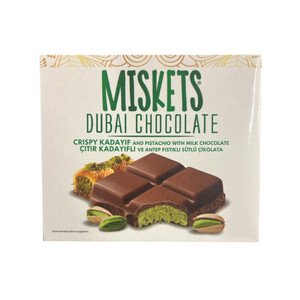 Miskets Dubai Crispy Kadayif And Pistachio With Milk Chocolate 100G