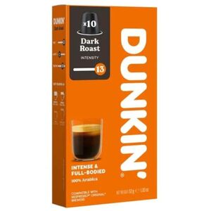 Dunkin Dark Roast Nespresso Capsules 5.2 Gr Pack Of 10