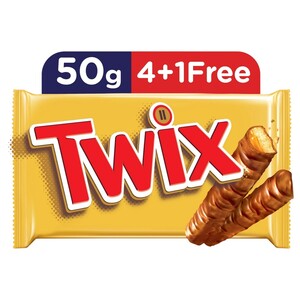 Twix Twin Chocolate Bar 50G 4 + 1 Free