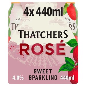Thatchers Rose Can 440Ml X4
