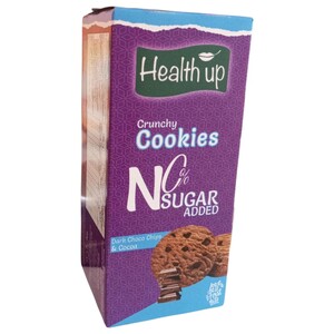 Health Up Crunchy Cookies Dark Choco Chips & Cocoa 90G