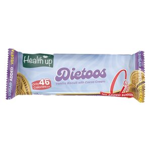 Health Up Dietoos Vanilla Biscuit With Cocoa Cream 44G