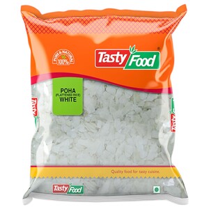 Tasty Food Poha Flattened Rice White 500G