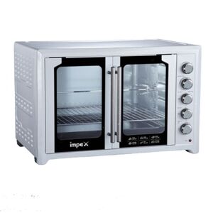 Impex Electric Oven Double Door Ov2906 2800 Watts 120 L Black And Silver