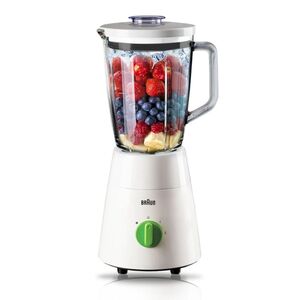 Braun Household Power Blender 1 Jug Jb0153 1.5 L Capacity, Triaction Technology, 2 Mills 2 Speeds + Ice Crush/Pulse Function 500 Watts White