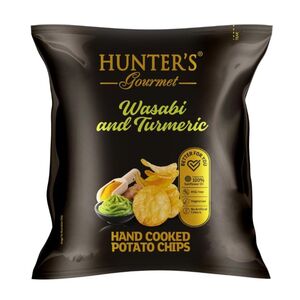 Hunter's Gourmet Wasabi & Turmeric Hand Cooked Potato Chips 40 Gr