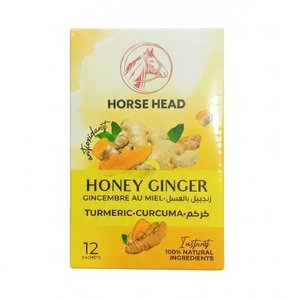 Horse Head Instant Honey Ginger&Turmeric Powder 8G 12 Sachets