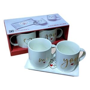 Diveenas Mug With Plate Hw01842 2 Pcs